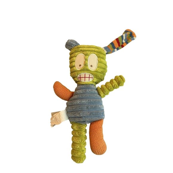 Maison Chic 2011 Reversible Plush Doll 9" Striped Bunny & Monster Design - Picture 2 of 2